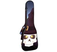 Mochila, Ukulele, Ukulele, resistente, con almacenamiento, Soprano, Concierto, Ukelele Tenor, 10 mm, bolsa acolchada de calavera de Halloween con sombrero
