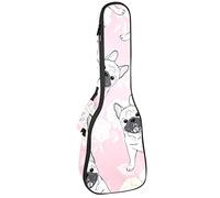 Mochila, Ukulele, Ukulele, resistente, con almacenamiento, Soprano, Concierto, Ukelele Tenor, 10 mm, bolsa acolchada Pug Pink Beautiful