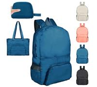 Mochila ultraligera, plegable de 25 l, pequeña, resistente al agua, duradera, compactable, para mujeres y hombres, actividades al aire libre, camping, senderismo, viajes, caminatas, ciclismo, compras