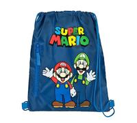 Undercover Super Mario - Bolsa de deporte para niños, 38 x 33 cm, para deportes y escuela, a partir de 3 años, azul, 38 X 33 Centimeters
