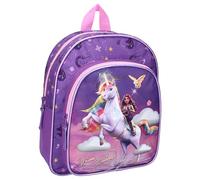 Mochila UNICORN ACADEMY SOPHIA y WILDSTAR - Mochila para niños | Escuela | Guardería - Color violeta - dimensiones 30x25x11cm - 295-00913