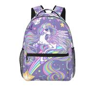 Mochila Unisex Caballos Con Una Cola De Melena Larga Saltando Eres Mágico Mochilas Para Acampar Cómodo Transpirable Bolso Escolar, Para Trabajo Diario, Viajes, Actividades