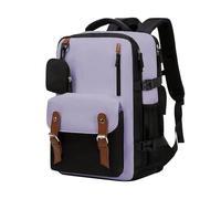 Mochila unisex de capacidad duradera para portátil escuela universidad viajes senderismo y uso informal ligera (Light Purple-a, One Size)