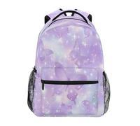 Mochila Unisex Estrellas Y Mariposas Mochila Universitaria Estilo Clásica Bolso Ligera De Escuela, Para Trabajo Diario, Ordenador Portátil, Actividades