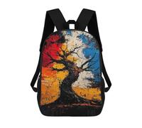 Mochila Unisex Twisted Resilience - Expressionist Abstract Tree Art Mochila De Viaje Con Estampado 3D Mochila Informal Para Portátil Mochila Escolar Ligera Para Hombres Mujeres Niños Niñas 17inch