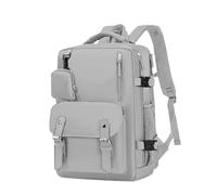 Mochila Universidad Mochila unisex de gran capacidad para viajes, escuela, portátil, duradera, ligera, impermeable, para estudiantes universitarios, con múltiples bolsillos. ( Light Gray, One Size)