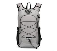 Mochila Viaje 35L Ligera para Camping Ciclismo | Nylon impermeable, tira reflectante seguridad, múltiples compartimentos, 35L capacidad, verde negro gris(gray)