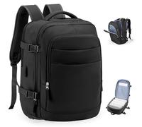Mochila Viaje Cabina Avion Mujer Hombre 40X30X20 Impermeable con USB Mochila de Viaje Cabina para Avion Easyjet 45X36X20 Backpack Travel Negro-Optimización