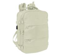 Mochila Viaje SAFTA Beige, 44 cm. Portátil 15,6 Adaptable