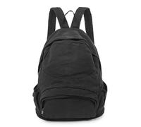 Mochila vintage casual de dos colores, mochila de lona, mochila escolar universitaria para mujeres y hombres, mochila estética casual Y2K, Black, L, Casual