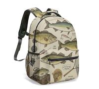 Mochila vintage con estampado de barco pirata, bandera de calavera, cofre del tesoro, boceto, mapa náutico dibujado a mano, bolsa de armas antiguas, 04., L, Casual