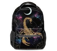 Mochila vintage de Tarot Escorpio, noche estrellada, mochila unisex de astrología, mochila personalizada impresa en 3D para estudiantes, Color4, L