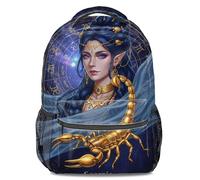 Mochila vintage de Tarot Escorpio, noche estrellada, mochila unisex de astrología, mochila personalizada impresa en 3D para estudiantes, Color5, L