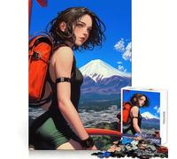 Mochila Wanderlust Girl Puzzle para Adultos, 1000 Piezas, Capacidad Cerebral, pasatiempo Tranquilo, Cierre Seguro, Regalo Creativo (38x52cm)
