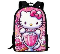 Mochila xp172 Hello Kitty para niños y niñas, mochila escolar de gran capacidad con cierre ajustable.