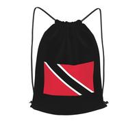 Mochilas Bandera De Trinidad Y Tobago Ajustable Bolsas De Cuerdas Unisex Bolsa Cordón para Vacaciones Viaje Escuela 39X46Cm