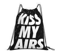 Mochilas con cordón Kiss My Airs Sneaker Head Hype color negro para hombre mujer y estudiantes.