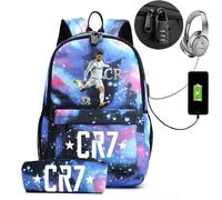 Mochilas CR7 de 2 uds., mochila escolar para estudiantes, mochila informal de Color sólido, mochila Oxford para hombres, nueva mochila, bolsa sencilla multifuncional Amarillo