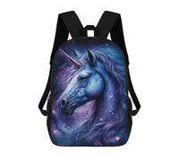 Mochilas De 17 Pulgadas Magical Unicorn Fantasy Art Print Mochila Escolar Para Niños, Impresa En 3D Para Niños De Primaria Y Secundaria.