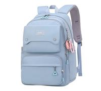 Mochilas de color sólido para niñas con capacidad escolar, mochilas escolares para adolescentes y niñas, mochila casual, B-azul, B, Casual