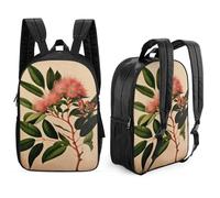 Mochilas de plantas nativas impresas en 3D, mochila escolar para niños de 17 pulgadas, mochila informal al aire libre, bolsas de viaje informales para estudiantes de secundaria