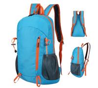 Mochilas de senderismo | Mochila ligera para exteriores, mochila plegable impermeable, accesorios de camping para correr, picnic, ciclismo, playa, viajes, pesca, azul claro, Refer to description