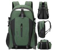 Mochilas De Senderismo Y Trekking - Mochila ligera de camping 40L - Bolsa impermeable de gran capacidad Organización para montañismo Trekking Deportes al aire libre Ciclismo, Verde del ejército, Se