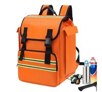 Mochilas de tela Oxford, mochila escolar naranja, organizador espacioso