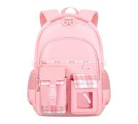 Mochilas de viaje azul claro para niñas bolsas grandes para adolescentes niñas mochila para la escuela compartimento para portátil escuela primaria mochilas geniales para la escuela simple, Rosa