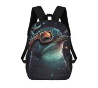 Mochilas De Viaje Lindas Impresas En 3D Galactic Aviator A Cosmic Bird's Journey Mochila Escolar Para Niños, Mochila Informal Para Exteriores, Mochilas De Moda Informales Para Niños Para Niñas 17inch