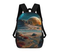 Mochilas De Viaje Lindas Impresas En 3D Mars-like Desert with Giant Planet -1 Mochila Escolar Para Niños, Mochila Informal Para Exteriores, Mochilas De Moda Informales Para Niños Para Niñas 17inch
