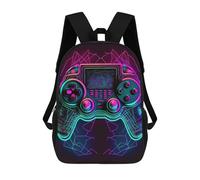 Mochilas De Viaje Lindas Impresas En 3D Neon Gaming Controller Artwork-8 Mochila Escolar Para Niños, Mochila Informal Para Exteriores, Mochilas De Moda Informales Para Niños Para Niñas 17inch