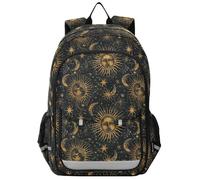 Mochilas de viaje para niños de 8 a 12 años: mochila casual para adolescentes en varios colores - Mystic Golden Sun Moon Gothic