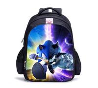 Mochilas Escolares 3D Para Infantiles Mochilas Hedgehog Sonic De Bolsas Escolares Para Niños De 5 A 12 Años (Color : L, Size : 42x17x32cm)