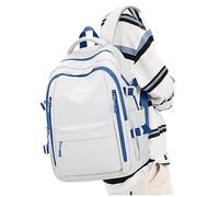 Mochilas Escolares Adolescentes, Ligera Y Moderna Para Mujeres Viaje Elegante Travelite Mochila Para Portátil De 14 Pulgadas Niños Y Adolescentes Impermeable Bolsa Para El Colegio Blanco con Azul