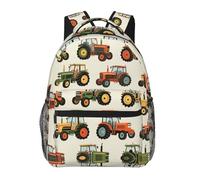 Mochilas Escolares Antirrobo Mochila Escolar Infantil Arte de dibujos animados de tractores de granja lechera Multifuncional Bolso de Escuela para Juveniles Trabajo Diario Niños 29X40cm