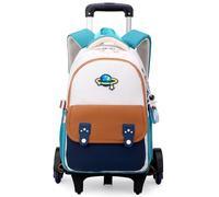Mochilas Escolares con Ruedas Colegio Mochilas Escolares Niña Niños Grande Bolsas Escolares 6 Ruedas Trolley Bag Mochila Infantil