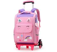Mochilas Escolares con Ruedas Colegio Mochilas Escolares Niña Niños Grande Bolsas Escolares 6 Ruedas Trolley Bag Mochila Infantil