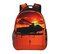 Mochilas Escolares Helicóptero Avión Avión De Rescate Marítimo Bolsa De Viaje Casual Mochila Escolar Resistente Bolsa De Deporte para Gimnasio Senderismo Viaje