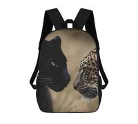 Mochilas Escolares Infantiles Impresas En 3D 17inch Black Panther And Leopard Close-Up Mochila De Viaje Ligera Mochila Para Libros Niños Niños Niñas Mochila Escolar