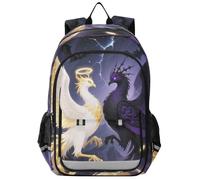 Mochilas escolares para niños de 8 a 12 años: moderna mochila para niños y niñas de sexto grado en varios colores - Fénixes dorados y morados