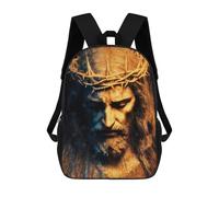 Mochilas Escolares Para Niños Impresas En 3D Abstract Jesus Christ with Crown of Thorns Mochila De Moda Mochila Informal De Viaje Para Niños Mochila De Gran Capacidad Para Niños Y Niñas 17inch
