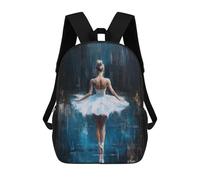 Mochilas Escolares Para Niños Impresas En 3D Ballet Dancer in Blue Stillness in Blue Mochila De Moda Mochila Informal De Viaje Para Niños Mochila De Gran Capacidad Para Niños Y Niñas 17inch