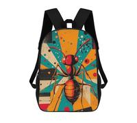 Mochilas Escolares Para Niños Impresas En 3D Bold Geometric Ant Print Unique Insect Art for Modern Homes Ant Illustration Mochila De Moda Mochila Informal De Viaje Para Niños Mochila De Gran Capacid