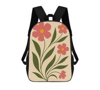 Mochilas Escolares Para Niños Impresas En 3D Delicate Pink Floral Illustration - Elegant Botanical Wall Art for Nature Lovers Mochila De Moda Mochila Informal De Viaje Para Niños Mochila De Gran Capac