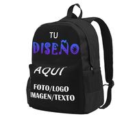 Mochilas Escolares Personalizado, Imprime cualquier foto de diseño/texto/logo Mochila Escolar Adolescente Personalizada para niños y niñas, agrega tu propia imagen divertida al Backpack como regalo