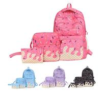 Mochilas Estéticas 3 Piezas Bolsa de Libros con Estética de y | Mochila Juvenil Diaria para Preescolar Primaria Niños Estudiantes Adolescentes Vacaciones Deportes Hogar