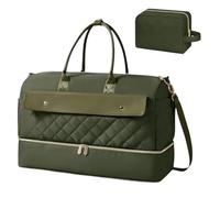 Mochilas Gimnasio Bolsa De Viaje con Compartimento para Zapatos, Bolsa De Viaje para Pasar La Noche con Bolsa De Aseo Bolsa Gym Hombre(E)