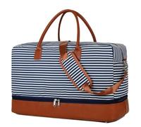 Mochilas Gimnasio Bolsa De Viaje Grande para El Fin De Semana, Bolsa De Viaje con Compartimento para Zapatos Mojados, Tela Oxford Bolsa Gym Hombre(B)