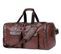 Mochilas Gimnasio Petates De La Ropa del Cuero De La PU 21inch para Los Bolsos del Fin De Semana del Viaje para El Bolso del Gimnasio De Los Deportes De Los Hombres Bolsa Gym Hombre(Black)